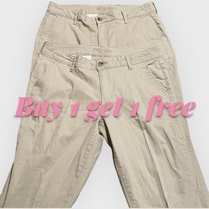 Khaki Straight leg pants